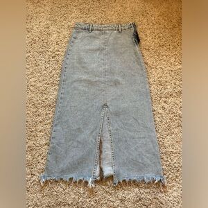 Zara long denim Jean skirt